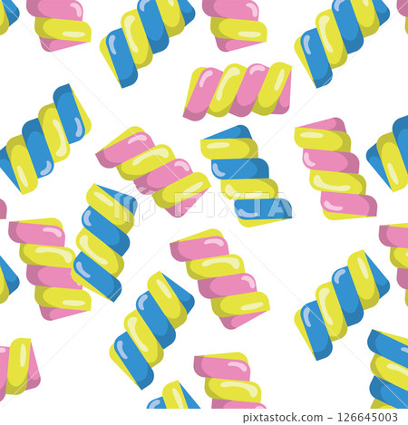 Twisted marshmallow candy. Vector Twisted marshmallow candy. Vector 126645003