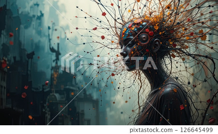 Abstract Human Mind Concept Colorful Thoughts Abstract Human Mind Concept Colorful Thoughts 126645499