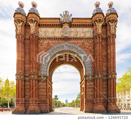 Arc de Triomf in Barcelona, Spain. Historic Brick Monument Arc de Triomf in Barcelona, Spain. Historic Brick Monument 126645720