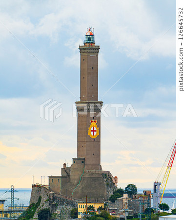 Lanterna di Genova. Historic Lighthouse and Symbol of Genoa, Italy Lanterna di Genova. Historic Lighthouse and Symbol of Genoa, Italy 126645732