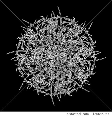 Dark mandala. Abstract vector design. Brutal pattern. Dark mandala. Abstract vector design. Brutal pattern. 126645933