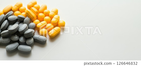 Colorful supplements in various shapes 126646832