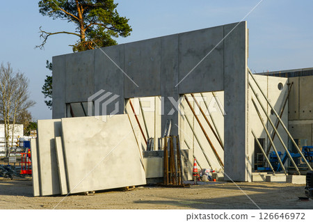 Unfinished prefabricated reinforced concrete panel construction building , precast concrete panels Unfinished prefabricated reinforced concrete panel construction building , precast concrete panels 126646972