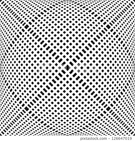 Abstract Geometric Black and White Square Dots Pattern. 3D Illusion. Abstract Geometric Black and White Square Dots Pattern. 3D Illusion. 126647019