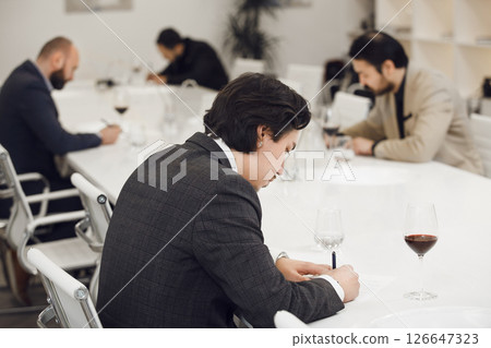 Sommelier Certification: Group Blind Tasting 126647323