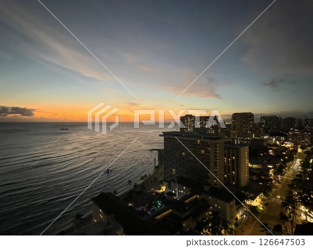 Sunset glow in Hawaii 126647503