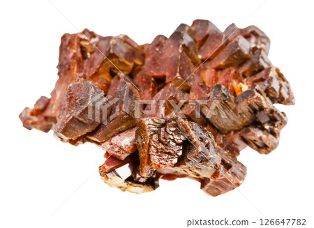 rough crystalline vanadinite mineral isolated 126647782