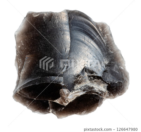 unworked raw obsidian volcanic glass isolated unworked raw obsidian volcanic glass isolated 126647980
