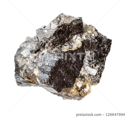 raw wolframite mineral isolated on white 126647994
