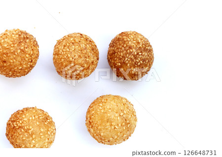 Thai snack, Fried mung bean stuffed balls 126648731