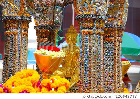 Erawan Shrine at Ratchaprasong, Bangkok, Thailand 126648788