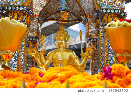 Erawan Shrine at Ratchaprasong, Bangkok, Thailand 126648790