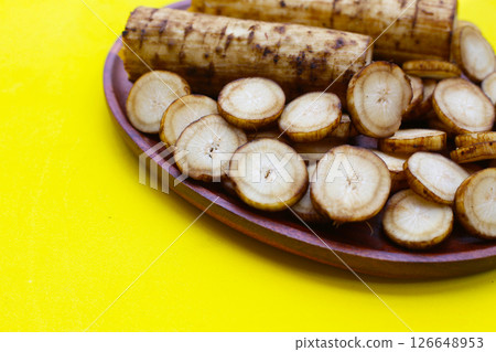 Fresh burdock roots or gobo roots 126648953