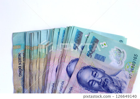 Five hundred thousand dong banknotes Five hundred thousand dong banknotes 126649140