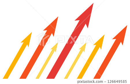 紅色向上箭頭背景圖 126649585