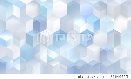 清晰的幾何背景，帶有一排排立方體 126649755