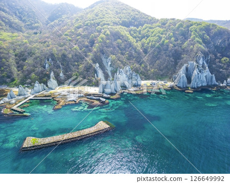 青森縣佛陀浦、西村的神秘景觀鳥瞰圖 126649992