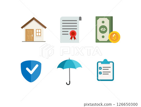 House insurance service isolated icon stock illustration 126650300
