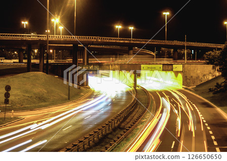 city lights long exposure street life in the city speed highway cars from back and front red nd white lights city lights long exposure street life in the city speed highway cars from back and front red nd white lights 126650650