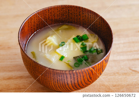 Potato miso soup Potato miso soup 126650672