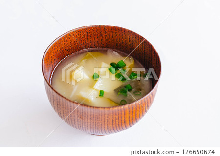 Potato miso soup Potato miso soup 126650674