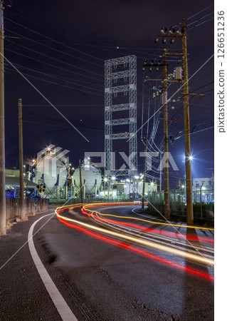 "Kanagawa Prefecture" Factory night view, Keihin Industrial Area, Kawasaki City "Kanagawa Prefecture" Factory night view, Keihin Industrial Area, Kawasaki City 126651236