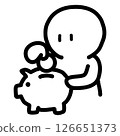 Simple and Cute Stick Figure Illustrations about Money and Work 126651373