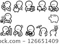 Simple and Cute Stick Figure Illustrations about Money and Work 126651409