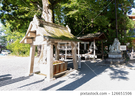 <安曇野>穗高神社、本宮、長津屋 <安曇野>穗高神社、本宮、長津屋 126651506