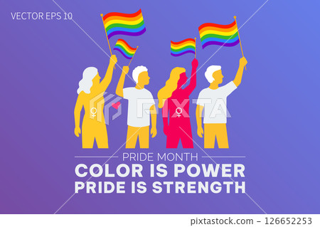 Color Is Power Pride Is Strength Pride Month Design 126652253