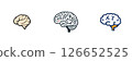 Three Styles of Brain Icons 126652525