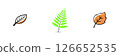 Set of Colorful Leaves and Fern 126652535