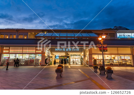 <Hiroshima Prefecture> Sunset at Onomichi Station <Hiroshima Prefecture> Sunset at Onomichi Station 126652726