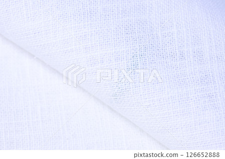 white hemp viscose natural fabric cloth, sackcloth rough texture of textile fashion 126652888