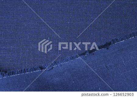 blue hemp viscose natural fabric cloth color, sackcloth rough texture of textile fashion blue hemp viscose natural fabric cloth color, sackcloth rough texture of textile fashion 126652903