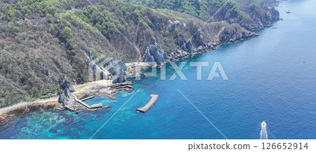 青森縣佛陀浦、西村的神秘景觀鳥瞰圖 126652914