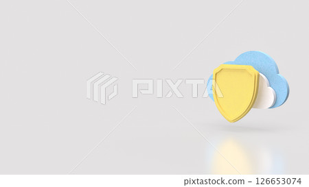 The Shield and Cloud for Technology concept 3d Rendering. 126653074