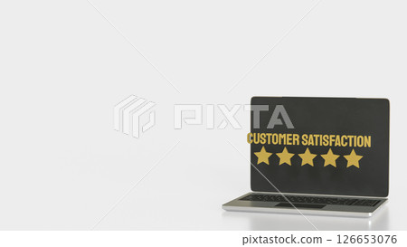 The Customer Satisfaction and five star for Business concept 3d Rendering. The Customer Satisfaction and five star for Business concept 3d Rendering. 126653076
