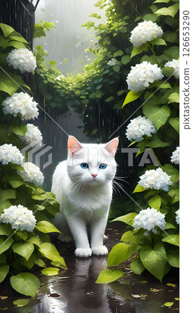 Hydrangea Cat #02 126653290