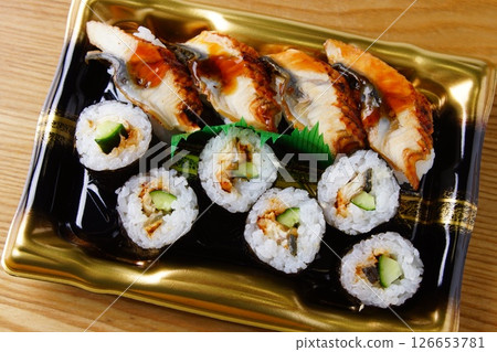 Assorted eel sushi 126653781