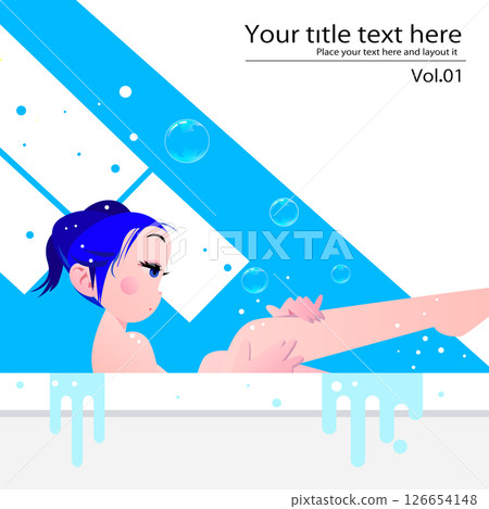 Cute female body care and beauty vector images Cute female body care and beauty vector images 126654148