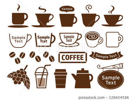 Various simple coffee icons 126654586