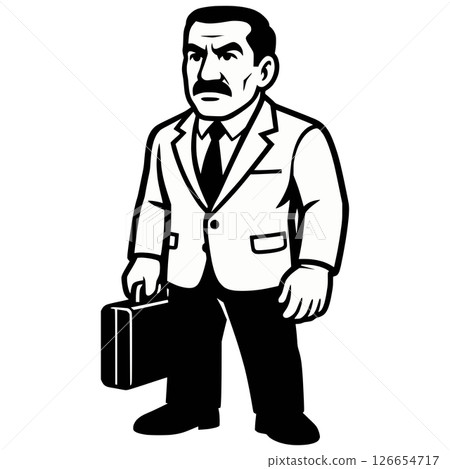 Muscular Man in Formal Attire Exudes Confidence Generative AI 126654717