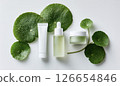 Overview of Centella asiatica (CICA) and refreshing skin care products (beauty and cosmetics) 126654846