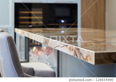 Discover the Elegant Marble Countertop in a Modern Kitchen Setting, Perfect for Any Home Discover the Elegant Marble Countertop in a Modern Kitchen Setting, Perfect for Any Home 126654990