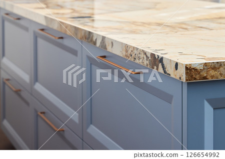 Discover Stylish Kitchen Cabinets Featuring an Elegant Marble Countertop for Your Home Discover Stylish Kitchen Cabinets Featuring an Elegant Marble Countertop for Your Home 126654992