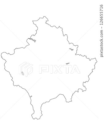 Blank map Kosovo 126655716