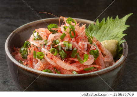 Fresh Sakura Shrimp Rice Bowl 126655769