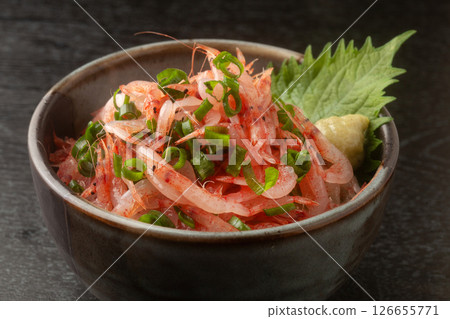 Fresh Sakura Shrimp Rice Bowl 126655771