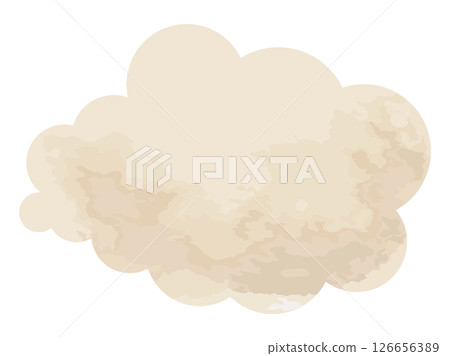 簡單的水彩雲插畫素材 126656389